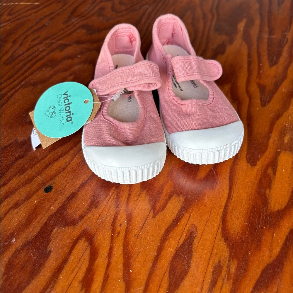 Pink Canvas Mary Jane Kids Shoes